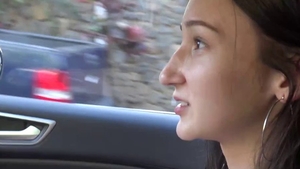 Wet girlfriend POV sucking cock in public