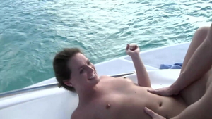 Cowgirl fuck on the boat HD