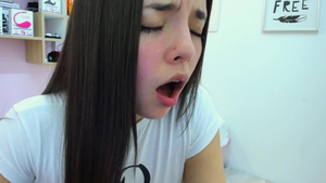 Hard pounding alongside teen chick
