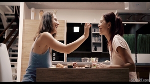 Paula Shy and perfect teen Emylia Argan teasing sex tape