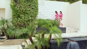 Threesome escorted by very huge tits Autumn Falls