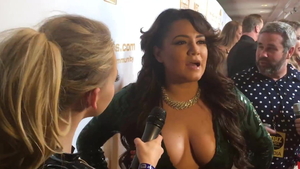 Big boobs latina pornstar does what shes told during interview