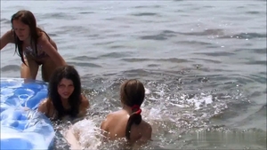 Plowed hard together with wearing bikini at the beach in HD