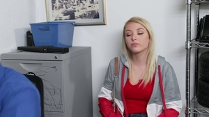 Police chick Dixie Lynn wearing uniform doggy sex