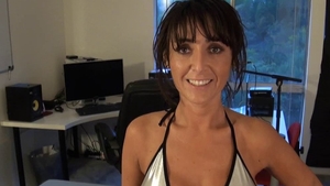 Amber Jane wearing glasses massage in HD