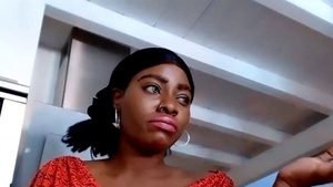 Busty ebony in HD