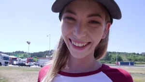 Sex scene in the company of very slim teen chick