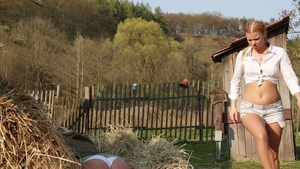 Pigtails redhead getting smashed very nicely