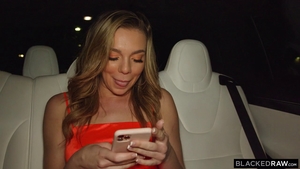 Wild Tiffany Watson licking black dick and face fuck