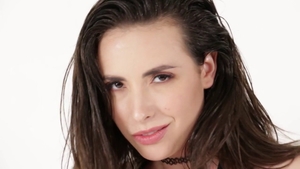 Slamming hard in company with teen chick