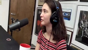 Young sweet babe Jane Wilde reality during interview