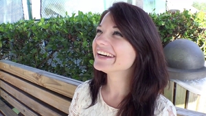 Adorable & young babe Kaisey Dean wearing dress nailed rough