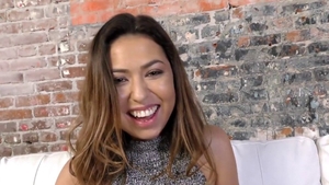 Hot babe doggy sex after interview