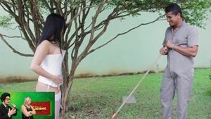 Teen chick throat fucking in the garden HD