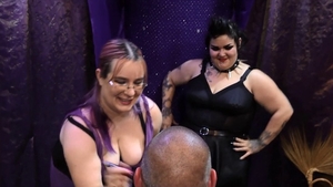BDSM in company with very fat MILF