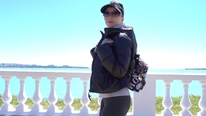 Stepmom stripteasing in public HD