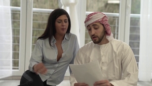 Blowjob alongside big tits arab MILF Coco De Mal