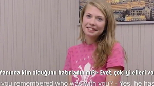 Inked very small tits turkish teen chick pussy eating