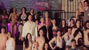 Naked Sarah Small orgy at the party