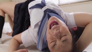 Hard nailing in company with petite asian babe