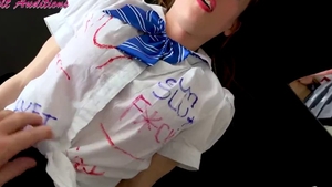 Pounding small boobs schoolgirl wearing skirt after classes