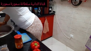 In the kitchen bulge latina in HD