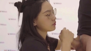 Asian June Liu is a cute student