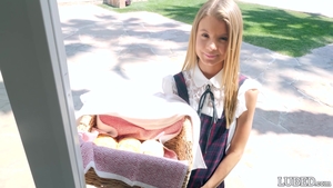 Small boobs skinny brunette POV HD