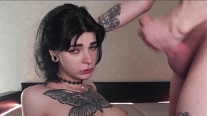 Kinky czech goth crazy swallow live on webcam