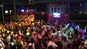 Wild young amateur at the party