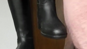 Kinky wearing boots trampling femdom HD
