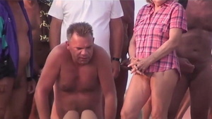 Bisexual has a thing for nudist orgy at the beach HD
