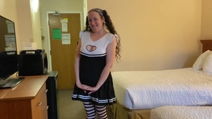 Sweet BBW private titty fucking on Halloween