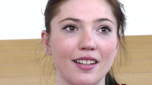 Hungarian brunette feels up to doggy fucks HD