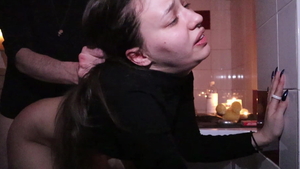 Naughty brunette creampied HD