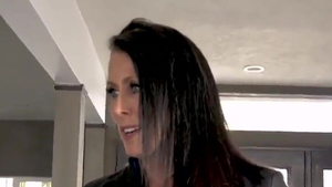Brunette Alex More & large tits Reagan Foxx pussy eating