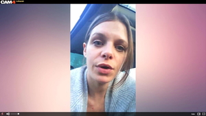 Stepmom bends over live on webcam