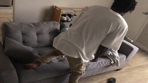 Big ass babysitter creampied on the couch