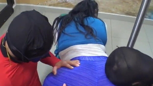 Erotic latina BBW rushes CFNM slamming hard HD