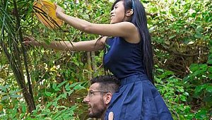 Exxxtra Small: Perky asian chick Ember Snow digs hard slamming