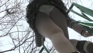 Good fuck alongside exhibitionist in panties