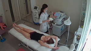 Hairy and skinny doctor medical flashing